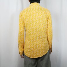 画像3: 70's Puccini di Roma 総柄織り コットン×ポリエステルニットシャツ SIZE15-15 1/2 (3)