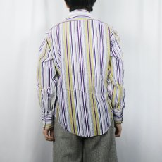 画像3: 70's Cambridge マルチストライプ柄 コットンボタンダウンシャツ (3)