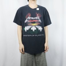 画像2: METALLICA "MASTER OF PUPPETS" ヘヴィメタルバンドTシャツ BALCK XL (2)