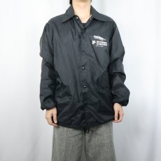 画像2: 70's Hilton USA製 "WYMAN GORDON" プリントナイロンコーチジャケット BLACK L (2)