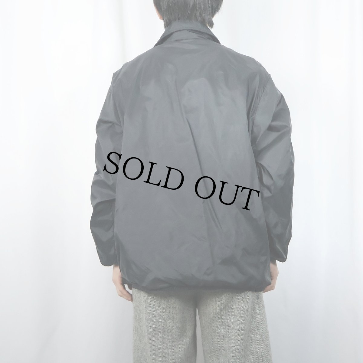 画像3: 70's Hilton USA製 "WYMAN GORDON" プリントナイロンコーチジャケット BLACK L (3)