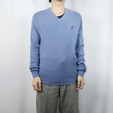 画像2: POLO Ralph Lauren Vネック ピマコットンニットセーター タグ付き未使用 M (2)