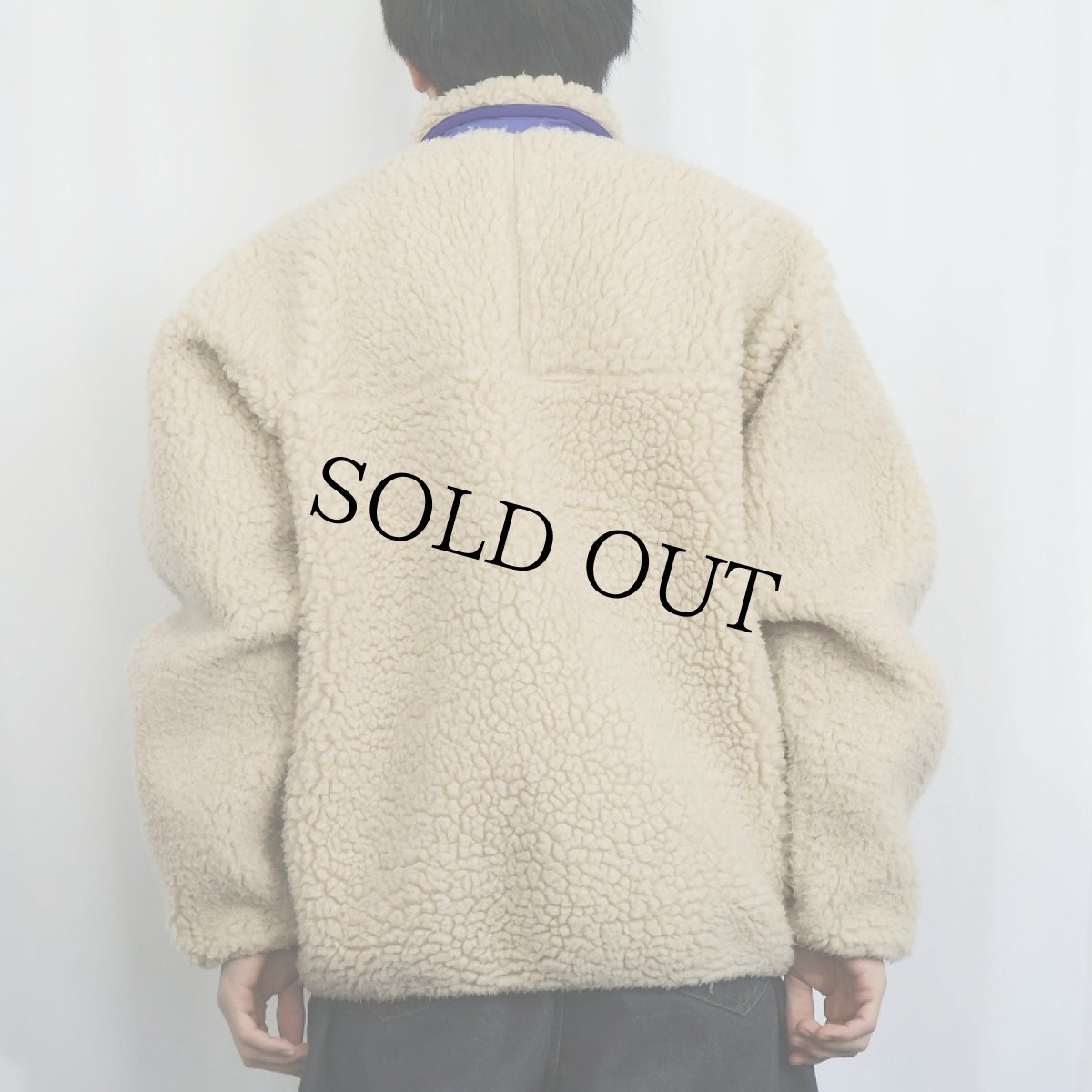 画像3: 80's Patagonia USA製 レトロパイルカーディガン L (3)