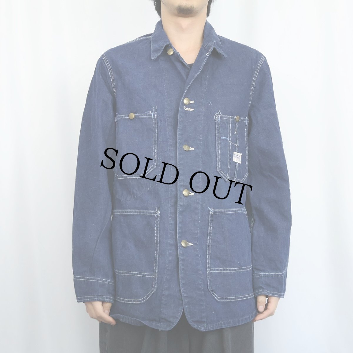 画像2: 60's HERCULES バットダイ デニムカバーオール (2)