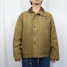 画像2: 40's U.S.NAVY N-1 デッキジャケット SIZE40 (2)