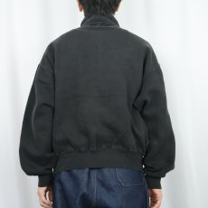 画像3: 90's RUSSELL ATHLETIC USA製 "HIGH COTTON" ハーフジップスウェット BLACK L (3)