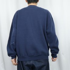画像3: 90's RUSSELL ATHLETIC 前V 無地スウェット NAVY XXL (3)