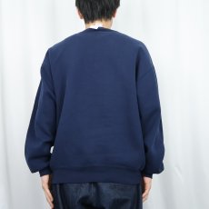 画像3: 90's RUSSELL ATHLETIC USA製 前V 無地スウェット NAVY L (3)