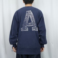 画像4: 〜80's Champion REVERSE WEAVE "ALLEGHENY CREW" プリントスウェット NAVY (4)