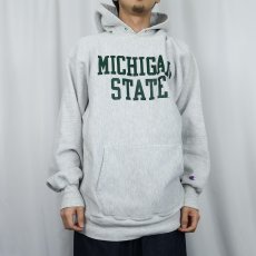画像2: 90's Champion REVERSE WEAVE "MICHIGAN STATE" プリントスウェットフーディー XXL (2)