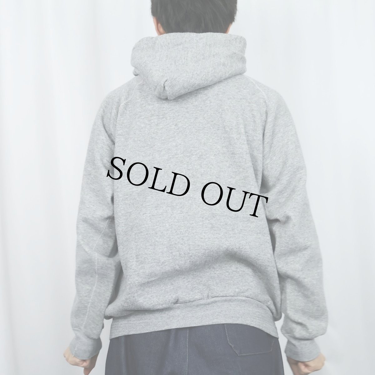 画像3: 80's DISCUS USA製 脇下三角ガゼット 無地スウェットフーディー XL (3)