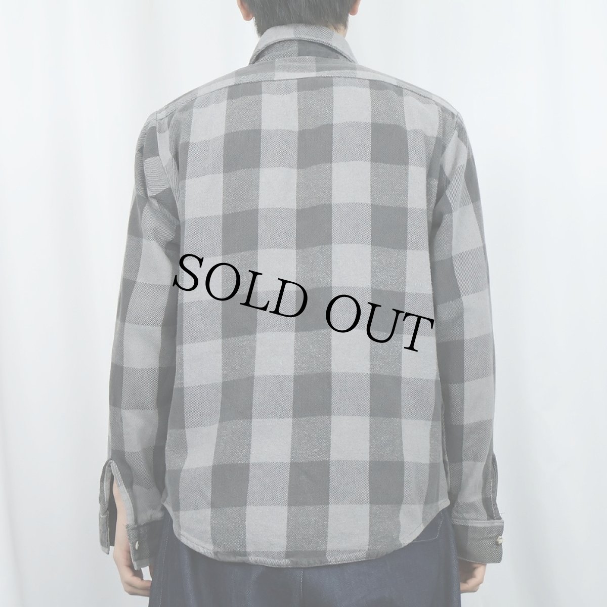 画像3: 90's FIVE BROTHER ブロックチェック柄 ヘビーネルシャツ M (3)