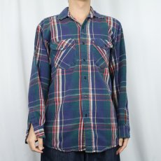 画像2: 80's OSH KOSH チェック柄 ヘビーネルシャツ (2)