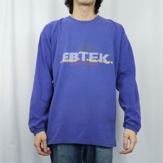 画像2: 90's Eddie Bauer EBTEK CANADA製 ロゴプリントロンT M (2)