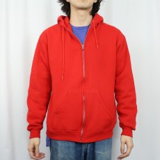 画像2: 90's CHEETAH USA製 無地 スウェットジップパーカー L (2)