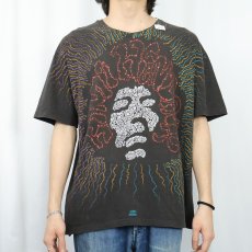 画像3: 90's Jimi Hendrix USA製 ミュージシャン 大判プリントTシャツ XL (3)