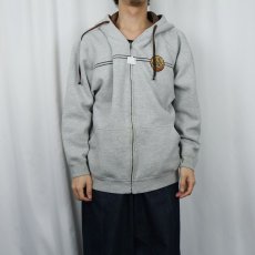 画像3: SANTA CRUZ ブリーチ加工 裏サーマル スウェットジップパーカー L (3)