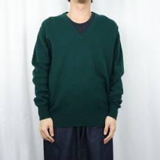 画像2: 90's J.CREW SCOTLAND製 Vネック カシミアニットセーター (2)