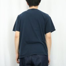 画像3: Michelangelo アダムの創造 アートプリントTシャツ NAVY (3)