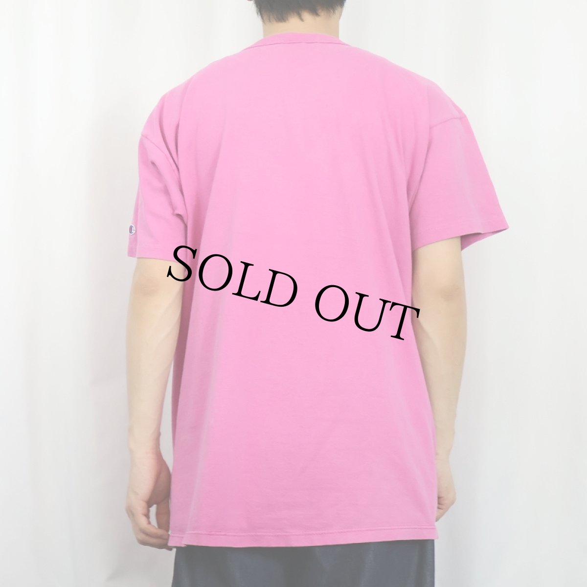 画像3: 80〜90's Champion USA製 青刺繍タグ 後期 ロゴプリントTシャツ XL (3)