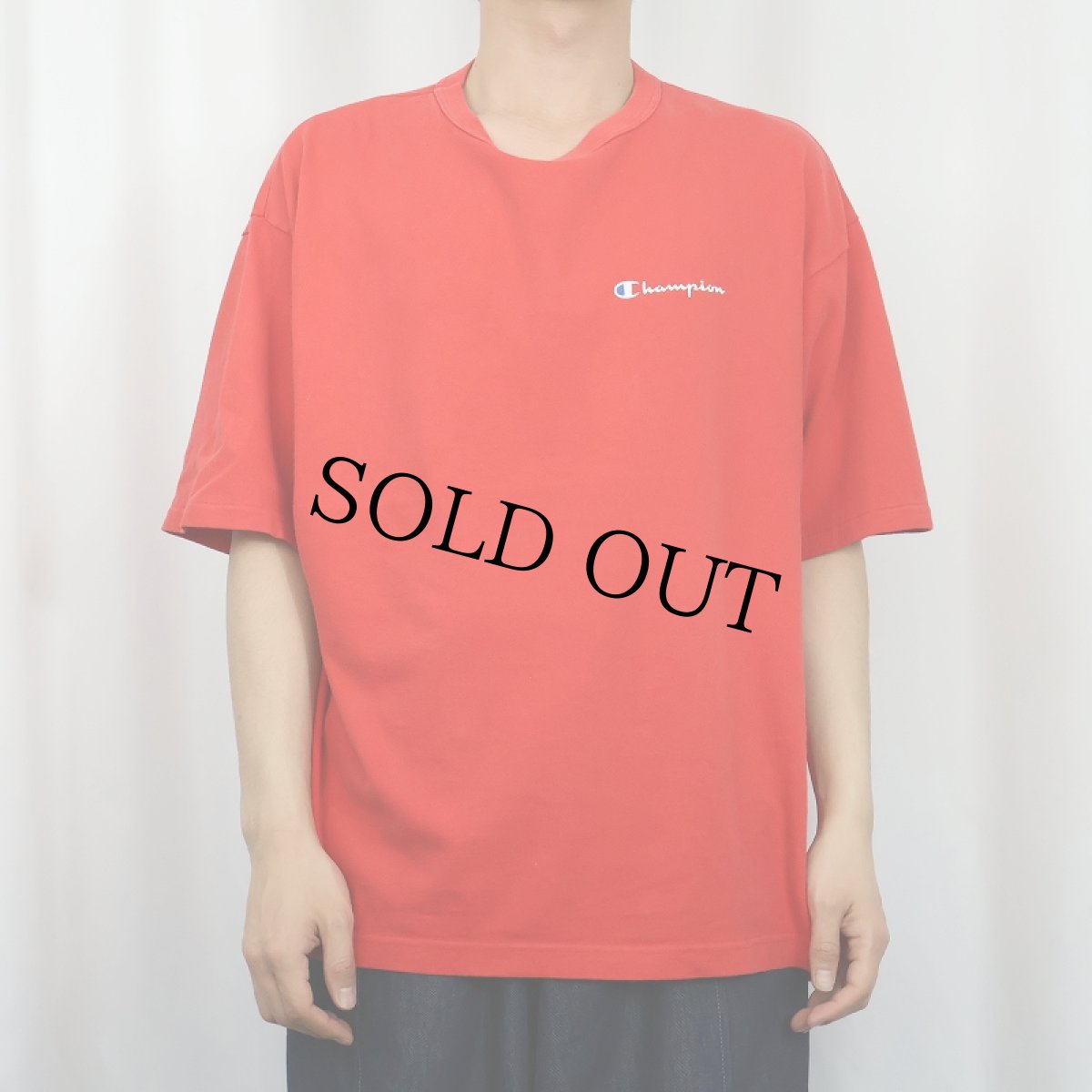 画像2: 90's Champion USA製 青刺繍タグ 後期 ロゴプリントTシャツ XL (2)
