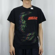 画像2: Billie Eilish ミュージシャンフォトプリントTシャツ BLACK S (2)