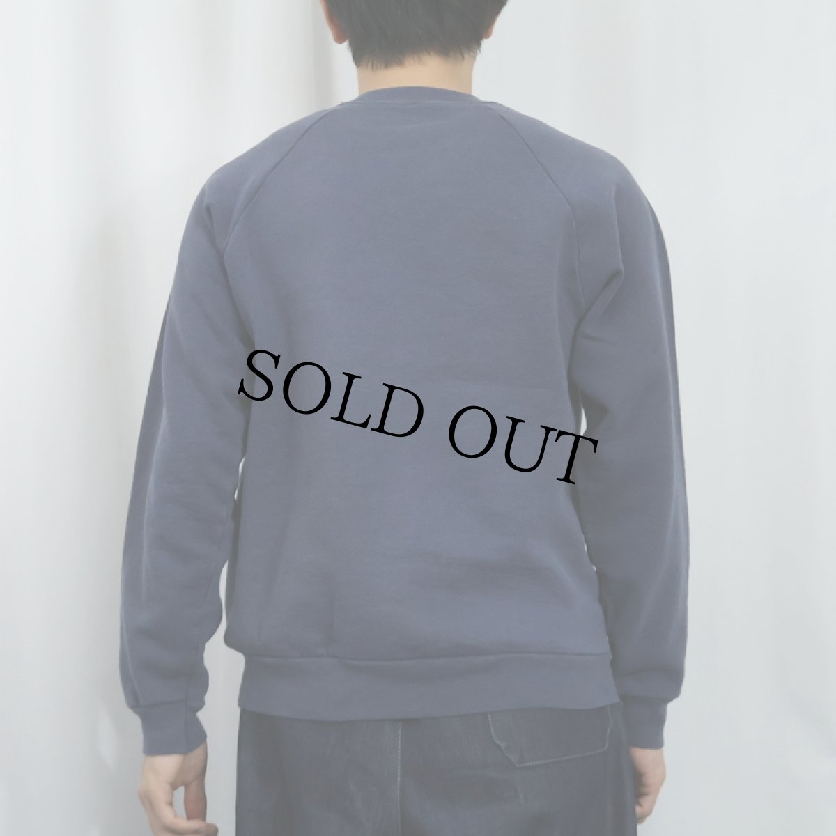 画像3: FRUIT OF THE LOOM ロゴ刺繍 ラグランスウェット NAVY (3)