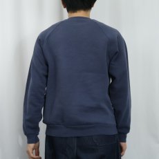 画像3: FRUIT OF THE LOOM ロゴ刺繍 ラグランスウェット NAVY (3)