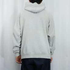 画像3: 90's EURO FRUIT OF THE LOOM ロゴ刺繍 ラグランスウェットフーディー XL (3)