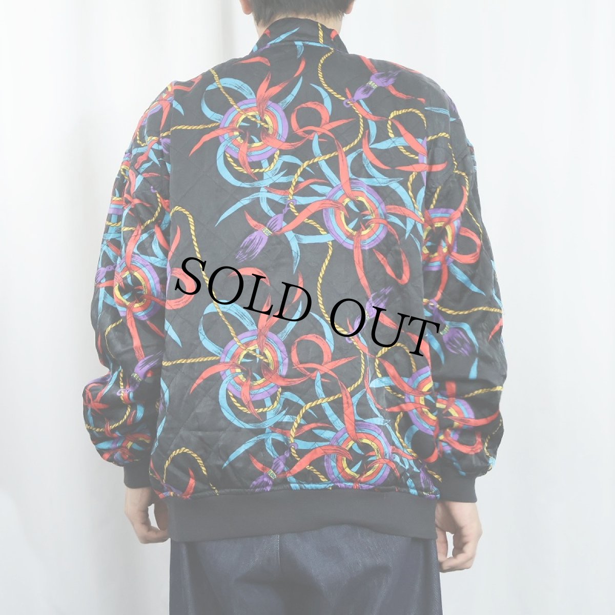 画像3: 90's Westbound 総柄 中綿入り キルティングボンバージャケット XL (3)