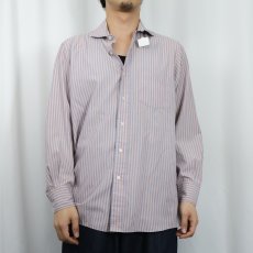 画像2: Calvin Klein ストライプ柄 コットンポリシャツ SIZE15 1/2 (2)