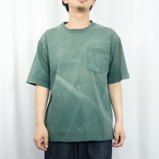 画像2: Carhartt カットオフ フェード 無地ポケットTシャツ M (2)
