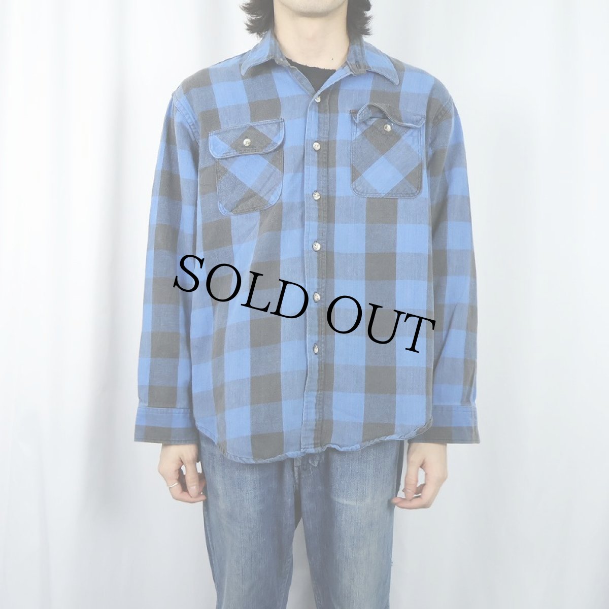 画像2: 90's ST JOHN'S BAY USA製 バッファローチェック柄 ヘビーネルシャツ XL (2)