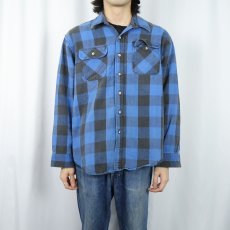 画像2: 90's ST JOHN'S BAY USA製 バッファローチェック柄 ヘビーネルシャツ XL (2)