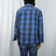 画像3: 90's ST JOHN'S BAY USA製 バッファローチェック柄 ヘビーネルシャツ XL (3)