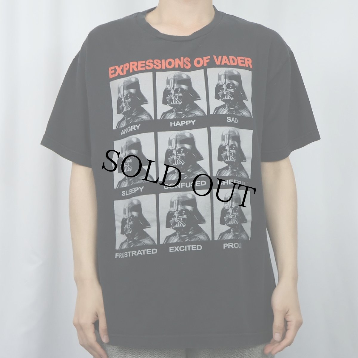 画像2: STAR WARS "EXPRESSIONS OF VADER" キャラクタープリントTシャツ BLACK L (2)