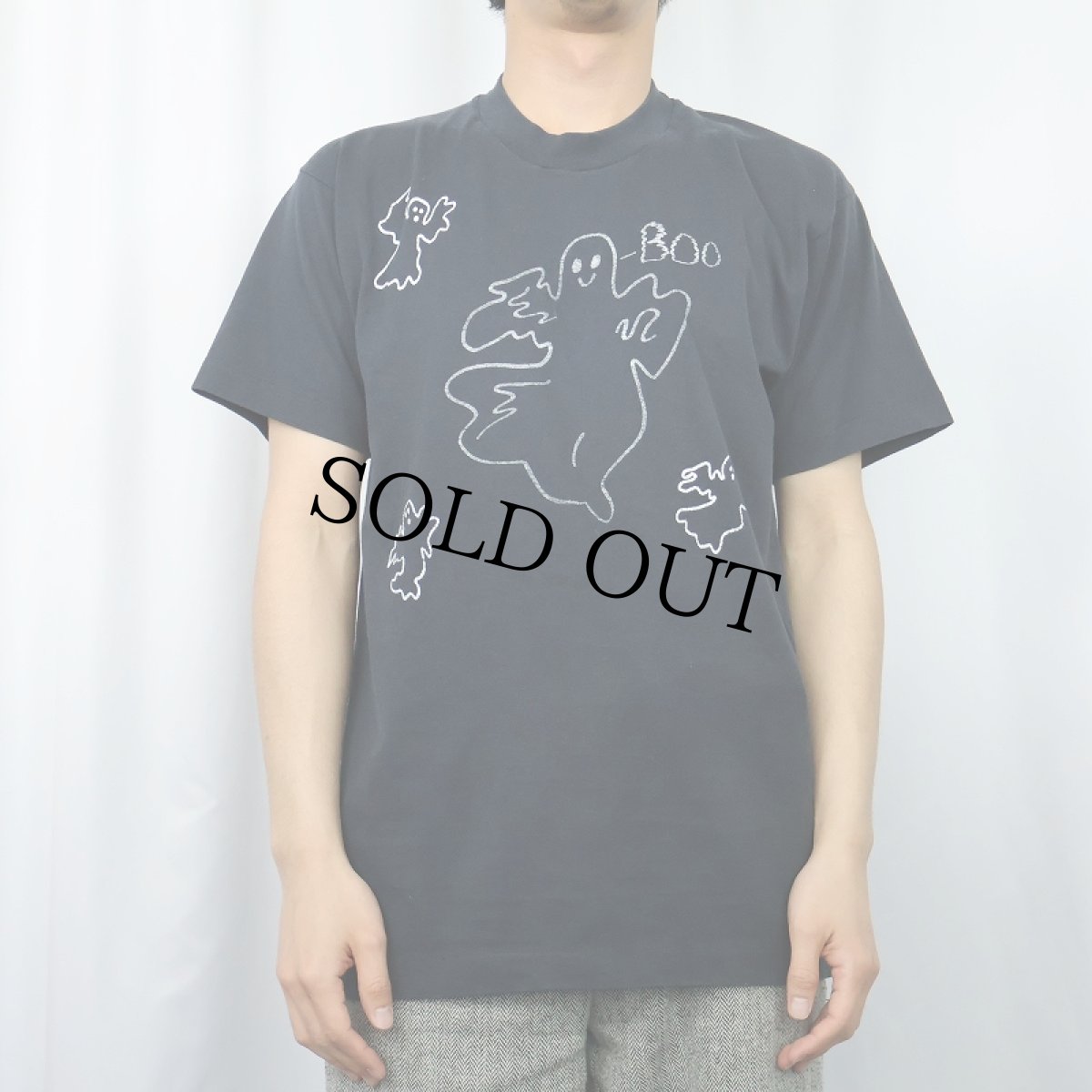 画像2: 90's USA製 ゴーストプリントTシャツ L (2)
