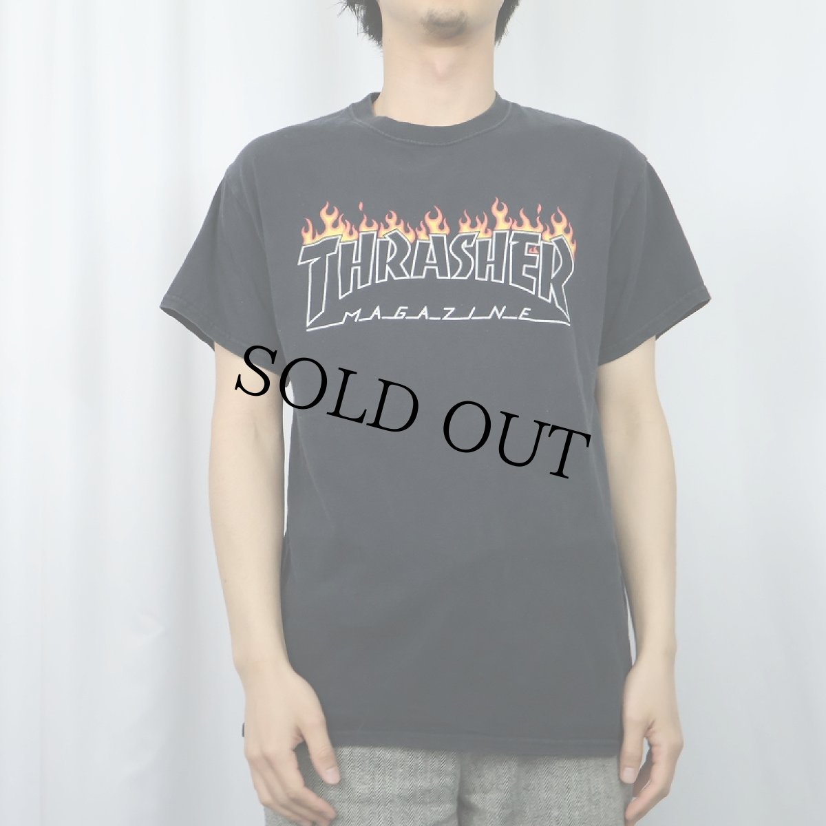 画像2: THRASHER ロゴプリントTシャツ BLACK M (2)