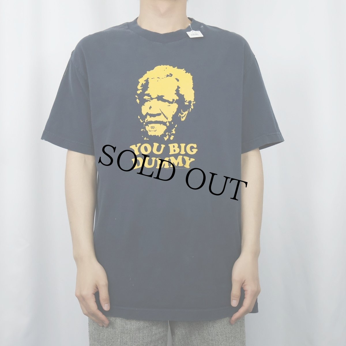 画像2: 2000's Redd Foxx "YOU BIG DUMMY" コメディアンプリントTシャツ NAVY L (2)