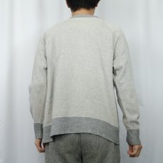 画像3: 60's〜 脇下三角ガゼット 2トーン 無地ラグランスウェット (3)