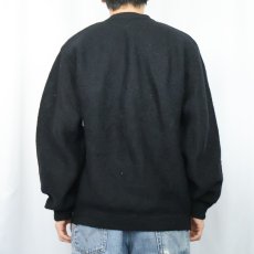 画像3: 50〜60's RAMBULE' "Baby Kid Mohair" モヘアニットカーディガン BLACK L (3)