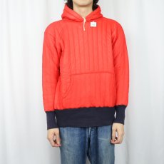 画像2: 50〜60's UNKNOWN 裏サーマル キルティングスウェットフーディー (2)