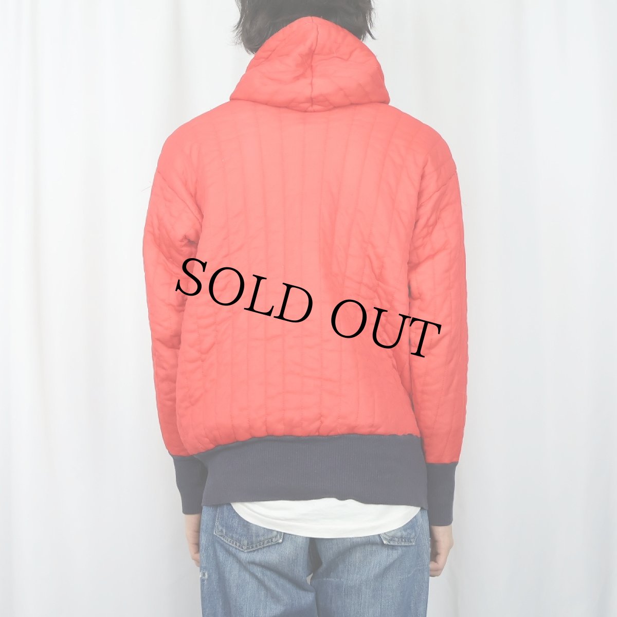 画像3: 50〜60's UNKNOWN 裏サーマル キルティングスウェットフーディー (3)