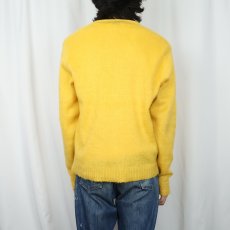 画像3: 60's Barclay ポリエステル×モヘアニットカーディガン L (3)