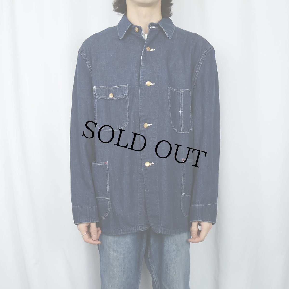 画像2: 50's UNKNOWN デニムカバーオール (2)