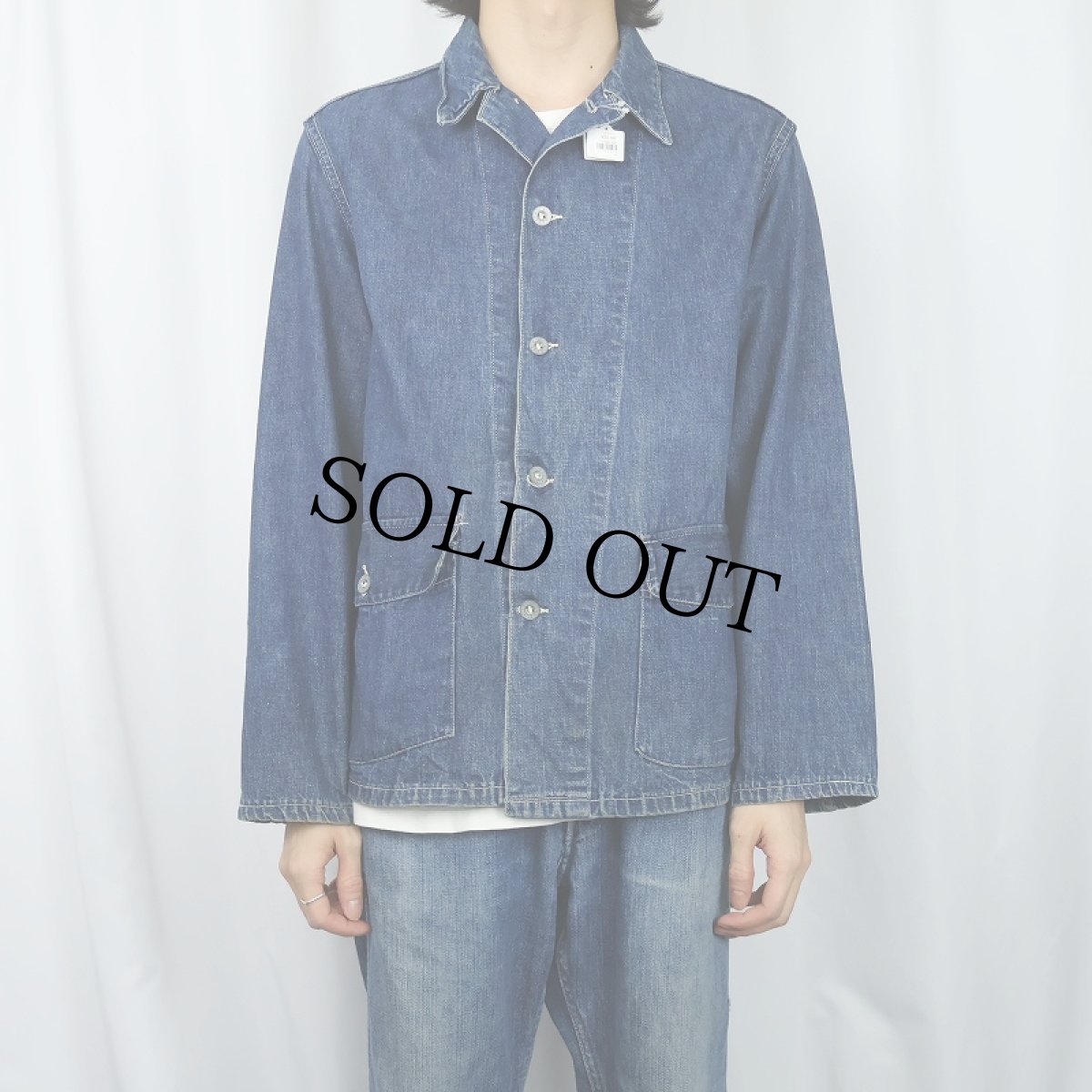 画像2: 40's WWII U.S.ARMY M-41 メタルボタン デニムカバーオール (2)