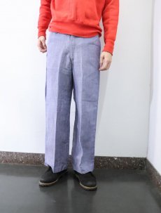 画像2: 60's FRENCH MILITARY リネンセーラーパンツ "ワンウォッシュ" DEADSTOCK 【W32 L28】 (2)