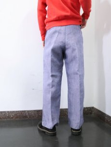 画像3: 60's FRENCH MILITARY リネンセーラーパンツ "ワンウォッシュ" DEADSTOCK 【W32 L28】 (3)