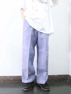 画像2: 60's FRENCH MILITARY リネンセーラーパンツ "ワンウォッシュ" DEADSTOCK 【W31 L29】 (2)