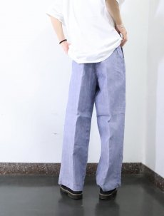 画像3: 60's FRENCH MILITARY リネンセーラーパンツ "ワンウォッシュ" DEADSTOCK 【W31 L29】 (3)